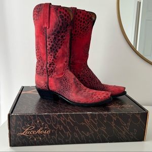 Lucchese Cheetah Boots Women’s 10